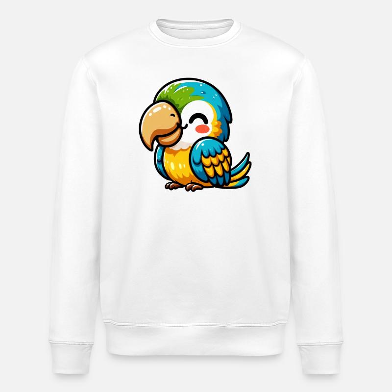 Papagei - Stanley/Stella Unisex Bio-Sweatshirt ROLLER - Weiß