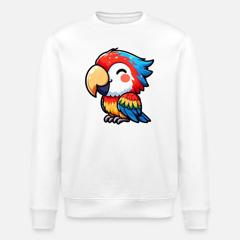 Papagei - Stanley/Stella Unisex Bio-Sweatshirt ROLLER - Weiß