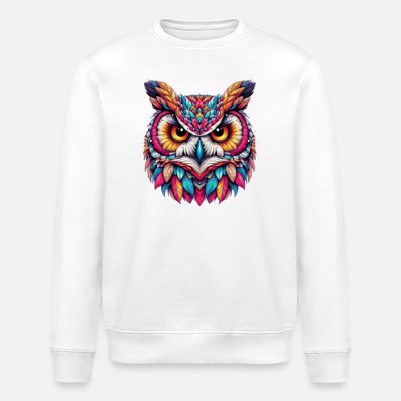 Eule - Stanley/Stella Unisex Bio-Sweatshirt ROLLER - Weiß