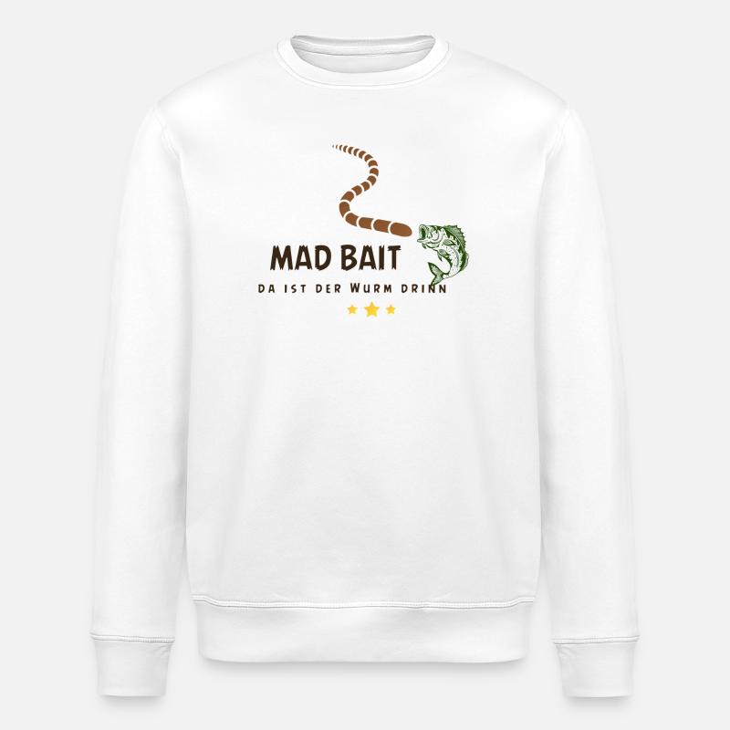 Mad Bait: Wurm im Köder - Stanley/Stella Unisex Bio-Sweatshirt ROLLER - Weiß