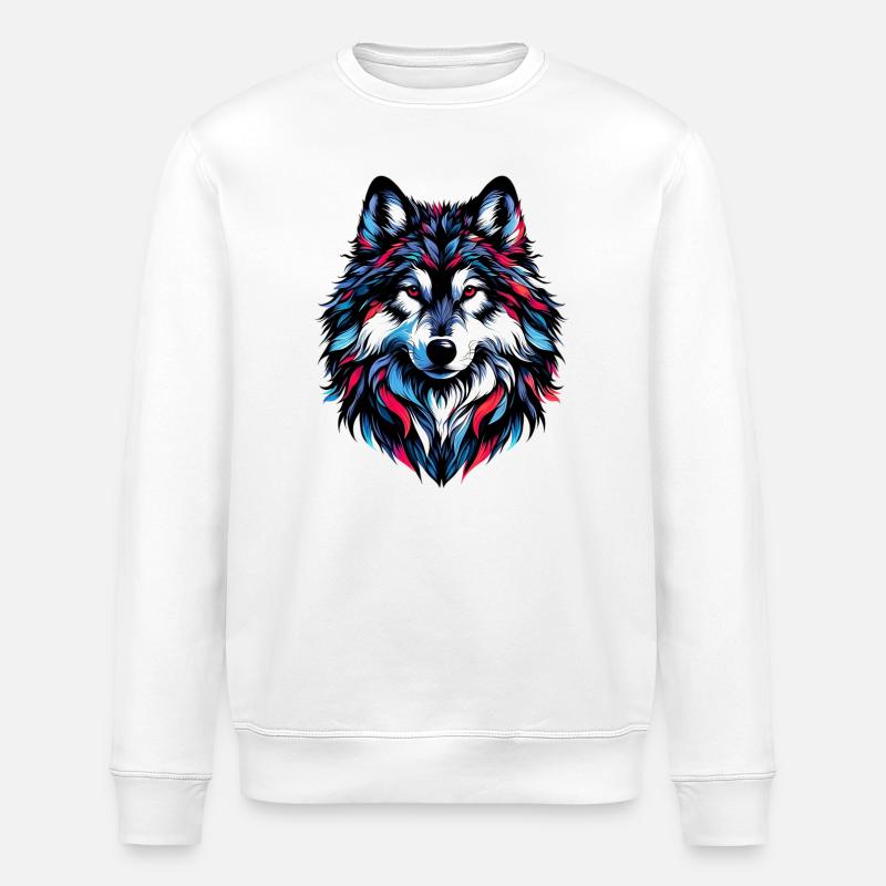 Wolf - Stanley/Stella Unisex Bio-Sweatshirt ROLLER - Weiß