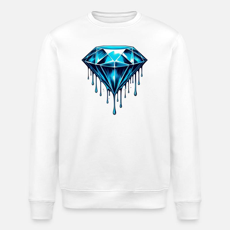 Diamant - Sweat bio ROLLER Stanley/Stella Unisexe - blanc