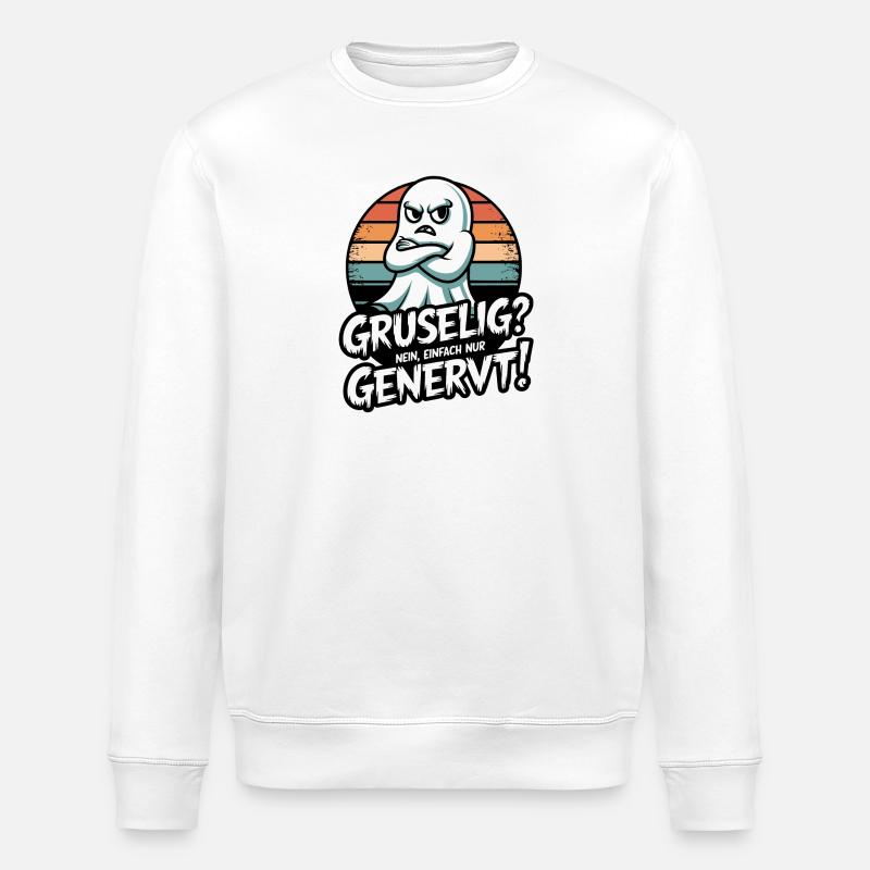 Genervter Geist Gruselige Wut - Stanley/Stella Unisex Bio-Sweatshirt ROLLER - Weiß