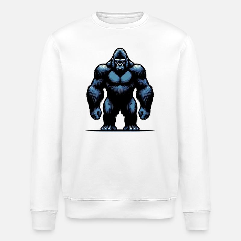 Gorille - Sweat bio ROLLER Stanley/Stella Unisexe - blanc