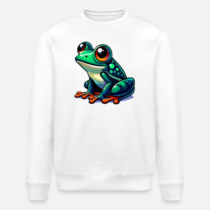 Frosch - Stanley/Stella Unisex Bio-Sweatshirt ROLLER - Weiß