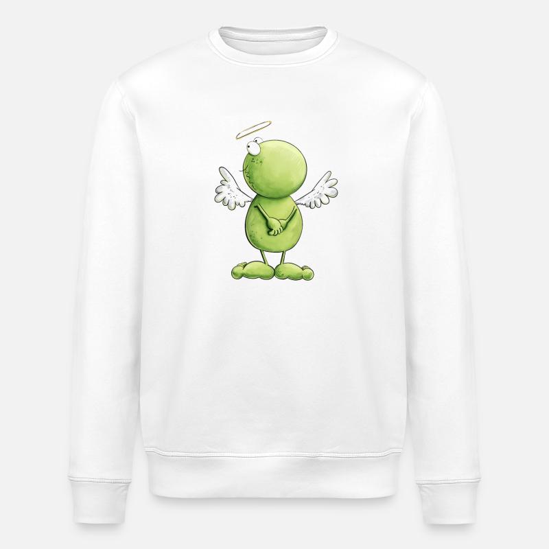 Frosch Engel Unschuld - Stanley/Stella Unisex Bio-Sweatshirt ROLLER - Weiß