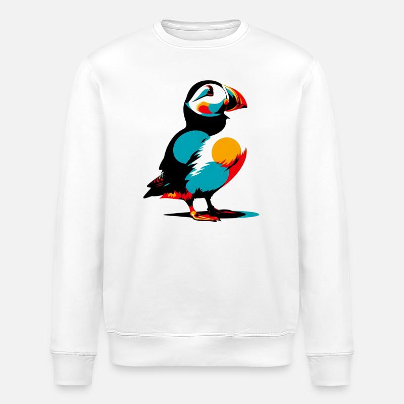 Papageitaucher - Stanley/Stella Unisex Bio-Sweatshirt ROLLER - Weiß