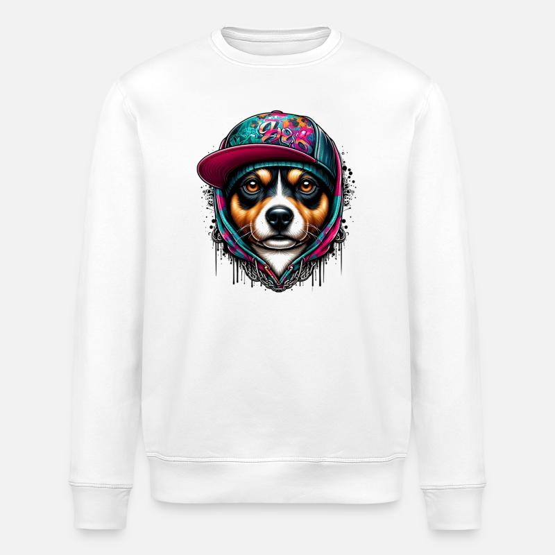Hund - Stanley/Stella Unisex Bio-Sweatshirt ROLLER - Weiß