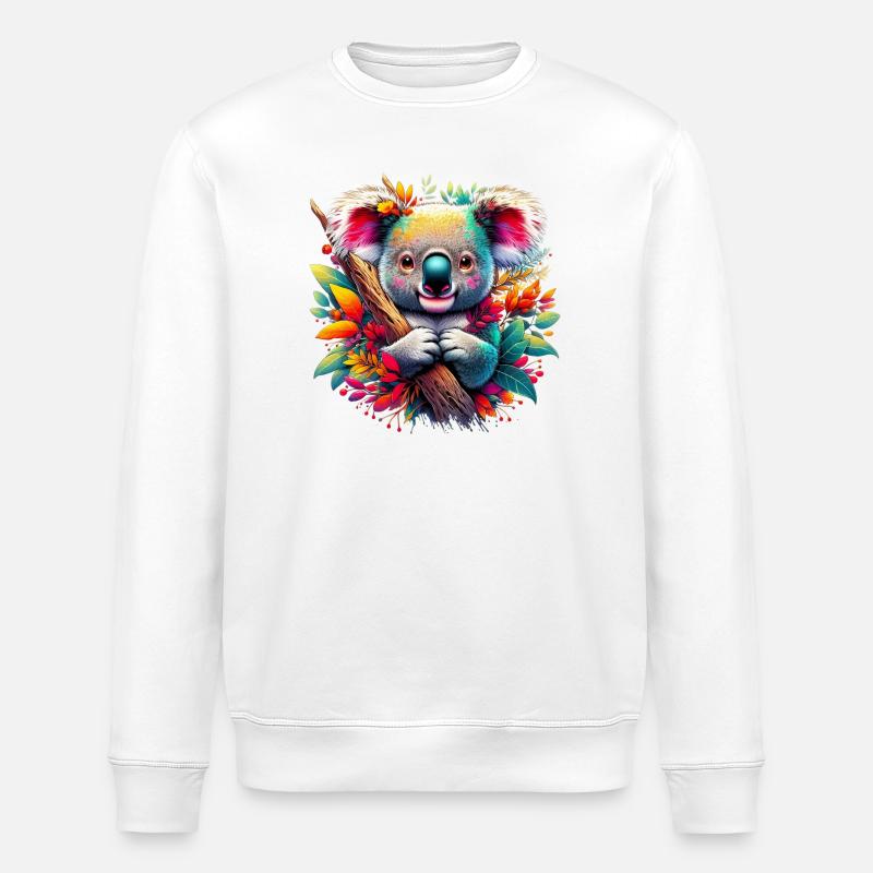 Koala - Stanley/Stella ROLLER Unisex Organic Sweatshirt - white