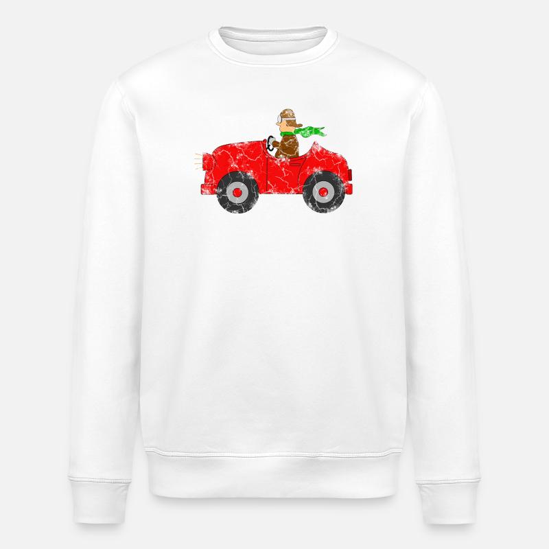 Voiture avec chauffeur - Sweat bio ROLLER Stanley/Stella Unisexe - blanc