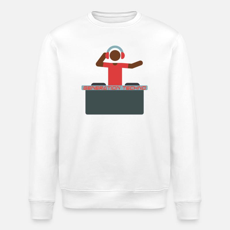 Generator Techno DJ Design - Stanley/Stella Unisex Bio-Sweatshirt ROLLER - Weiß