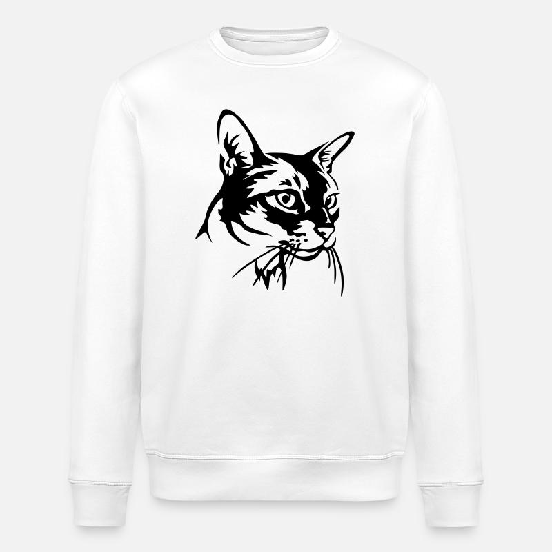 Chat abyssin - Sweat bio ROLLER Stanley/Stella Unisexe - blanc