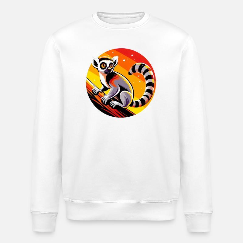 Lémurien - Sweat bio ROLLER Stanley/Stella Unisexe - blanc