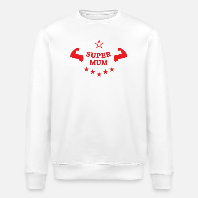 Super-Mama - Stanley/Stella Unisex Bio-Sweatshirt ROLLER - Weiß