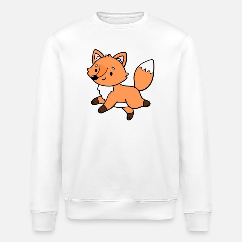 Fox Foxes - Stanley/Stella ROLLER Unisex Organic Sweatshirt - white
