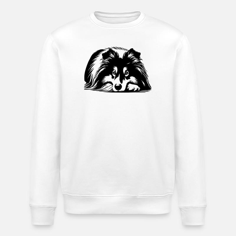 Sheltie - Stanley/Stella ROLLER Unisex Organic Sweatshirt - white