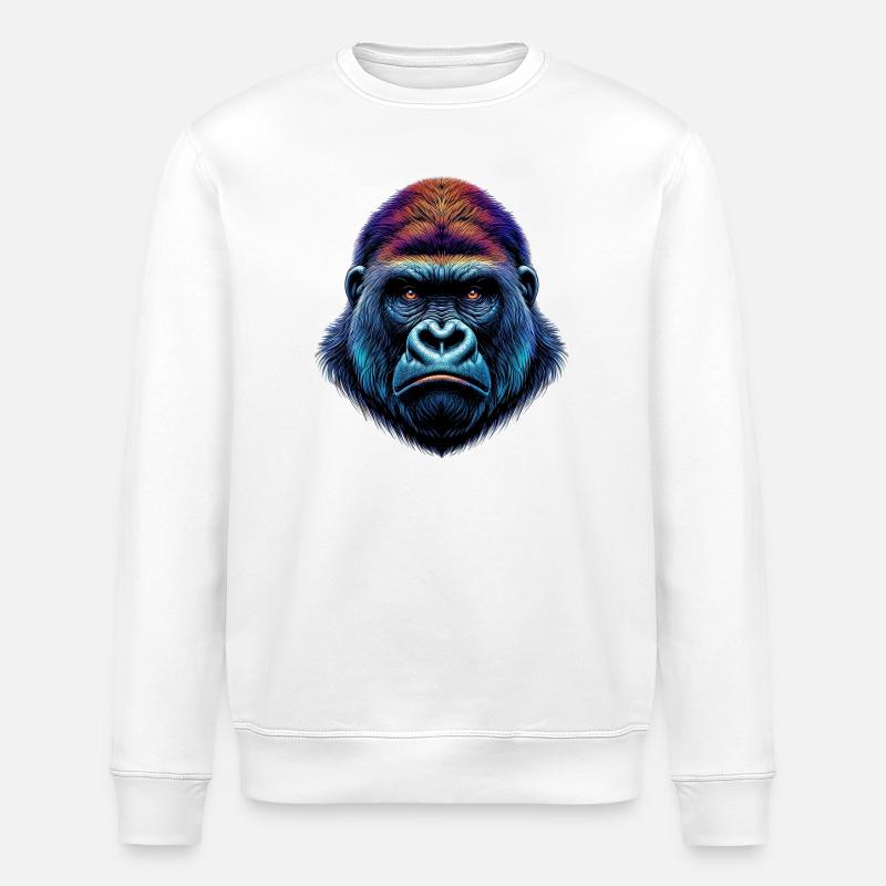 Gorilla - Stanley/Stella Unisex Bio-Sweatshirt ROLLER - Weiß