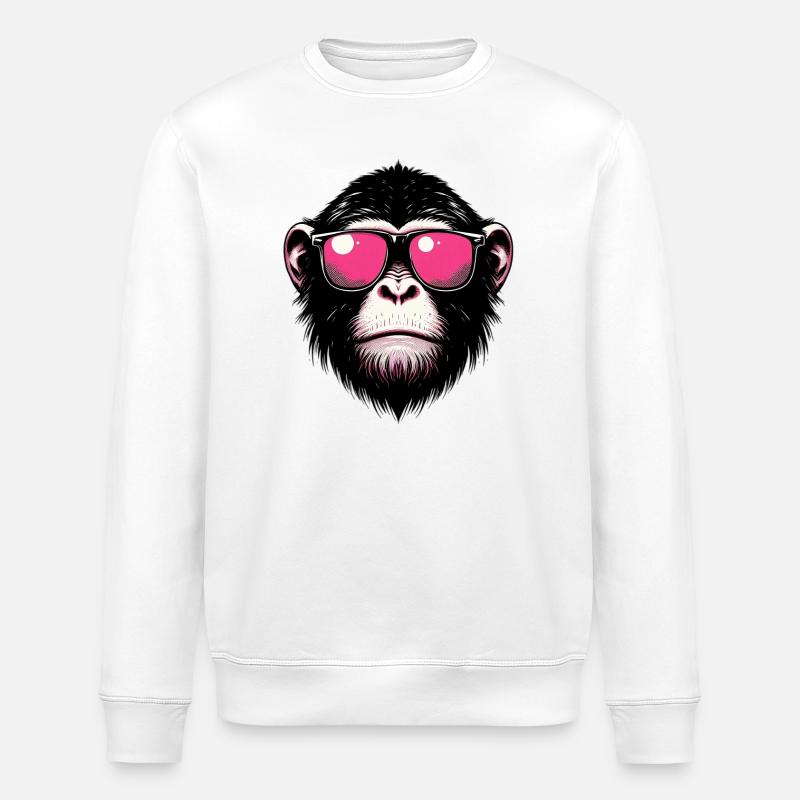 Affe - Stanley/Stella Unisex Bio-Sweatshirt ROLLER - Weiß