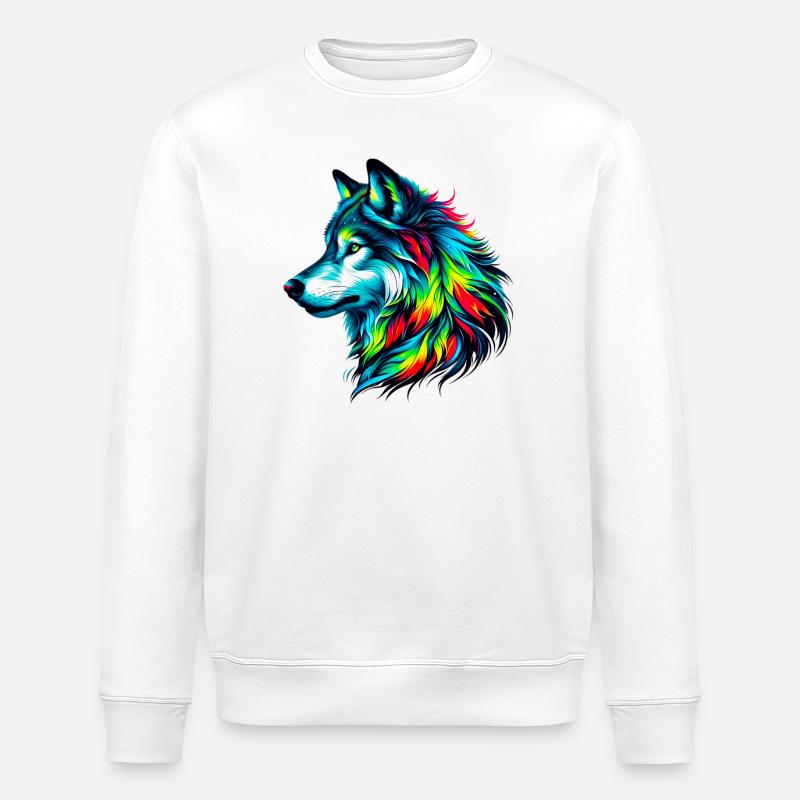 Wolf - Stanley/Stella Unisex Bio-Sweatshirt ROLLER - Weiß