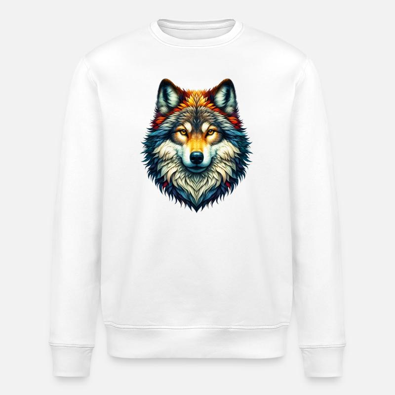 Wolf - Stanley/Stella ROLLER Unisex Organic Sweatshirt - white