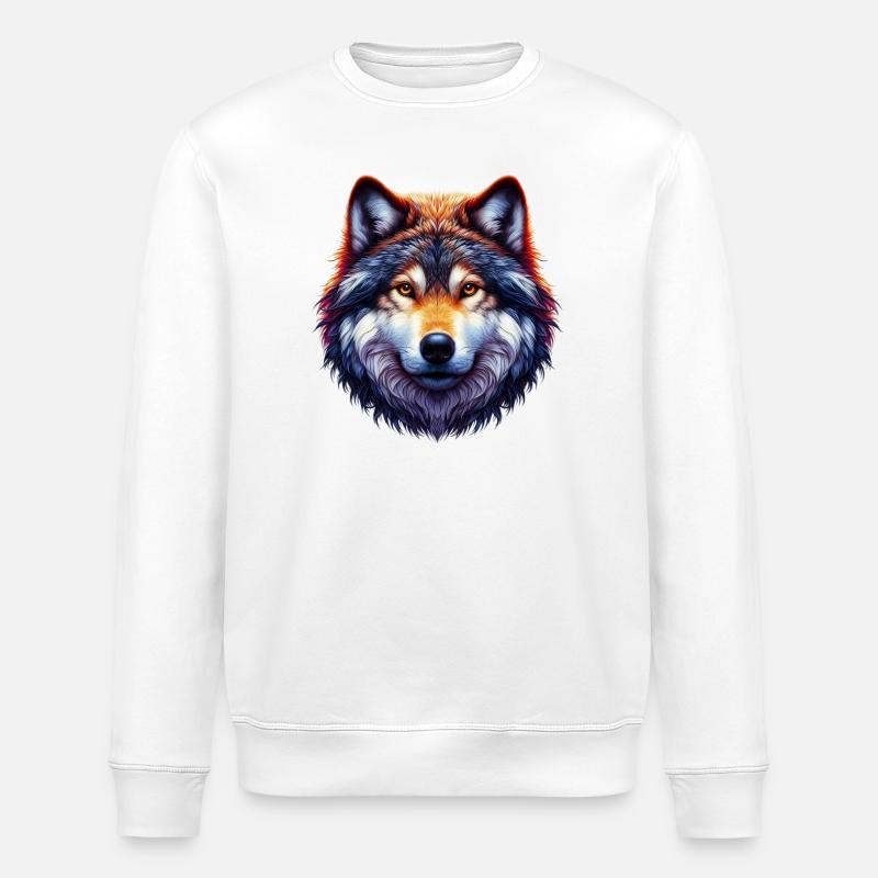 Wolf - Stanley/Stella Unisex Bio-Sweatshirt ROLLER - Weiß