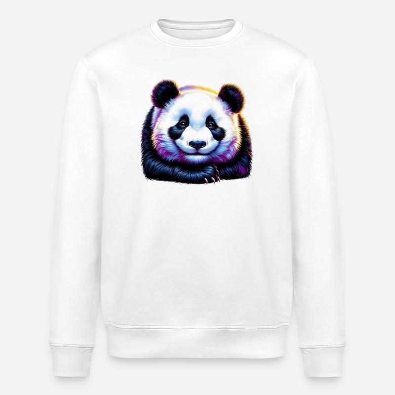 Panda - Stanley/Stella ROLLER Unisex Organic Sweatshirt - white