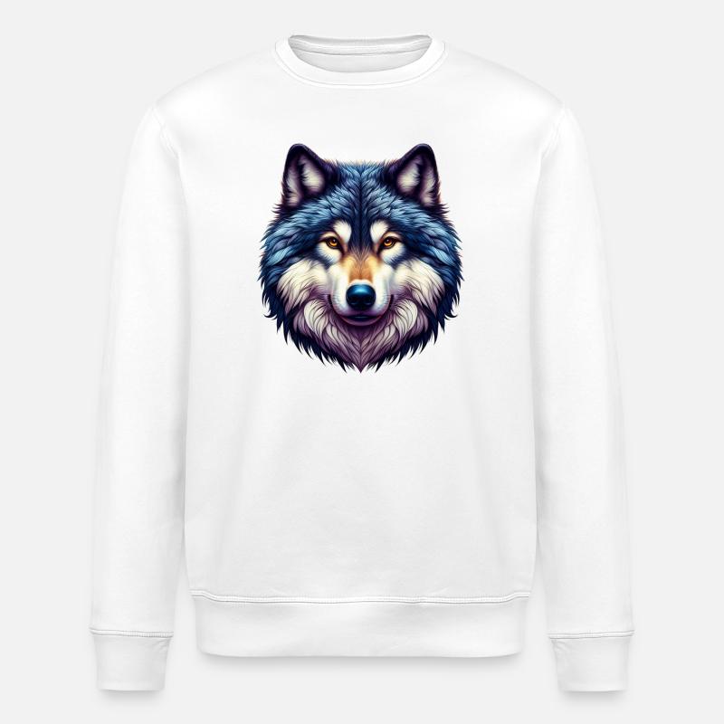Wolf - Stanley/Stella ROLLER Unisex Organic Sweatshirt - white