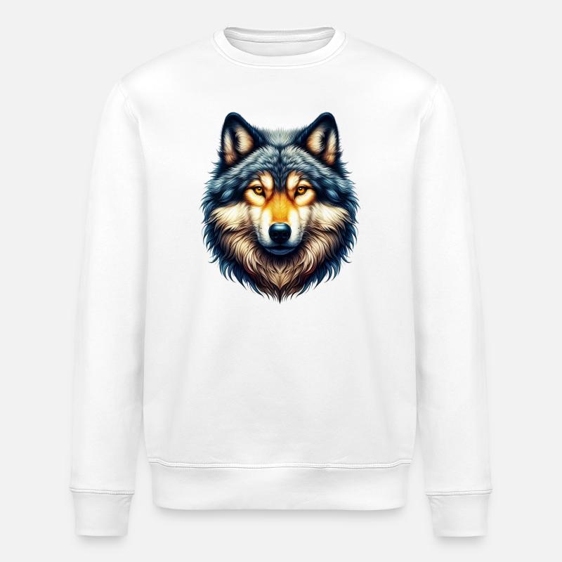 Wolf - Stanley/Stella ROLLER Unisex Organic Sweatshirt - white