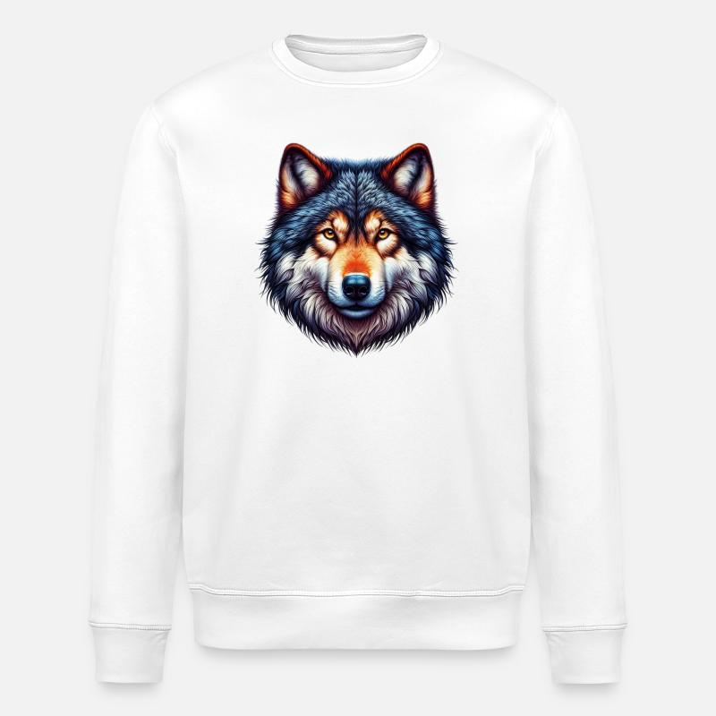 Wolf - Stanley/Stella Unisex Bio-Sweatshirt ROLLER - Weiß