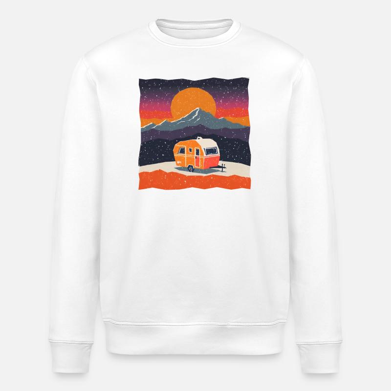 Orange Winter Camping - Stanley/Stella Unisex Bio-Sweatshirt ROLLER - Weiß
