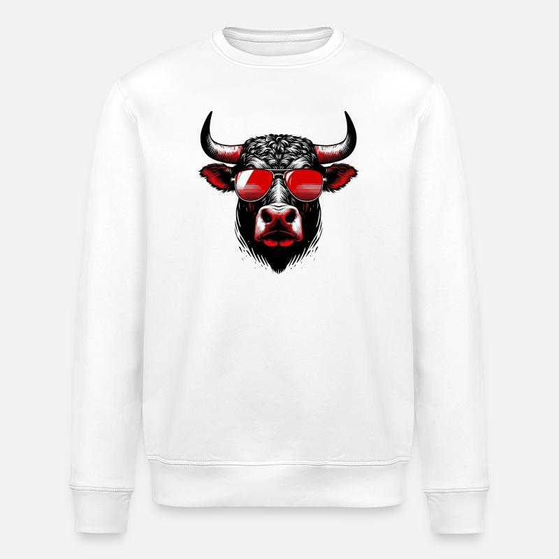 Taureau - Sweat bio ROLLER Stanley/Stella Unisexe - blanc