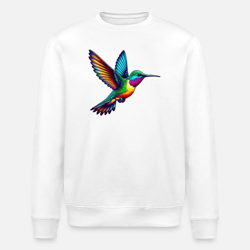 Hummingbird - Stanley/Stella ROLLER Unisex Organic Sweatshirt - white