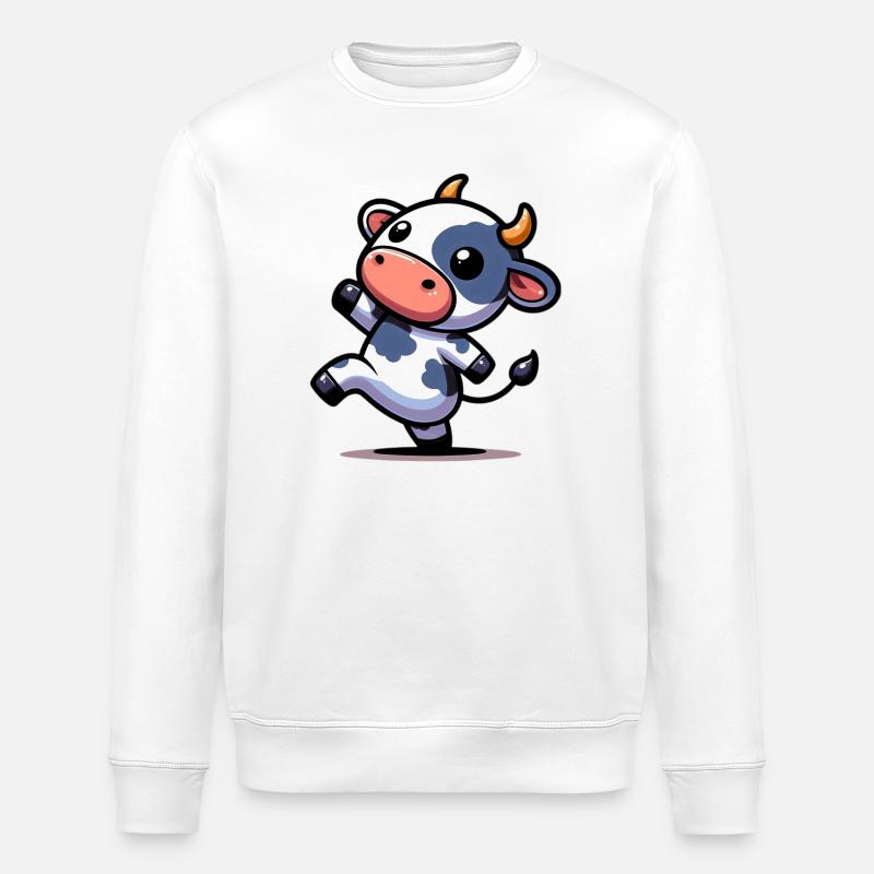 Vache - Sweat bio ROLLER Stanley/Stella Unisexe - blanc