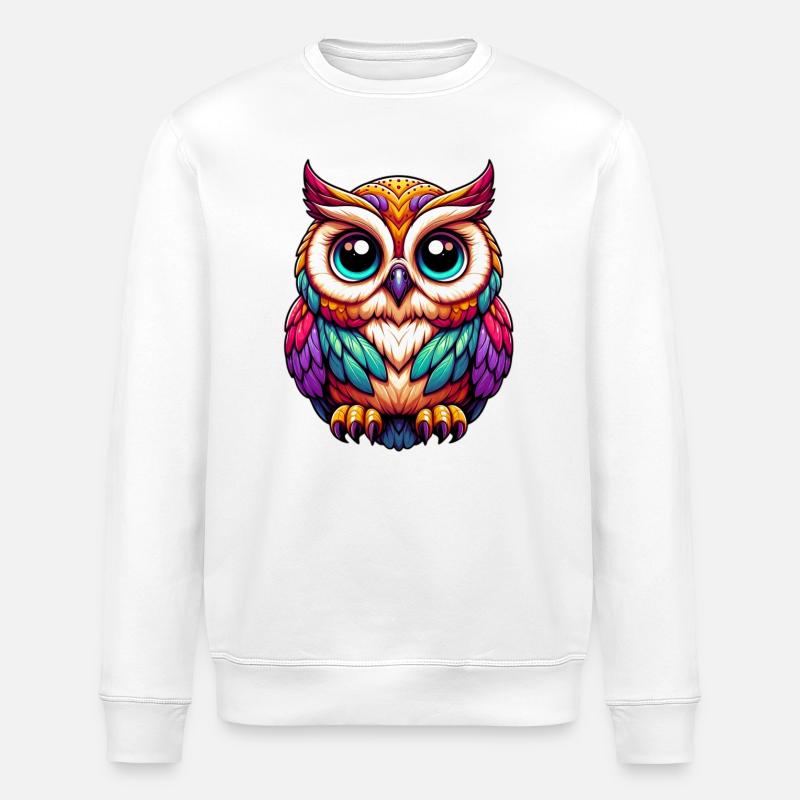 Eule - Stanley/Stella Unisex Bio-Sweatshirt ROLLER - Weiß