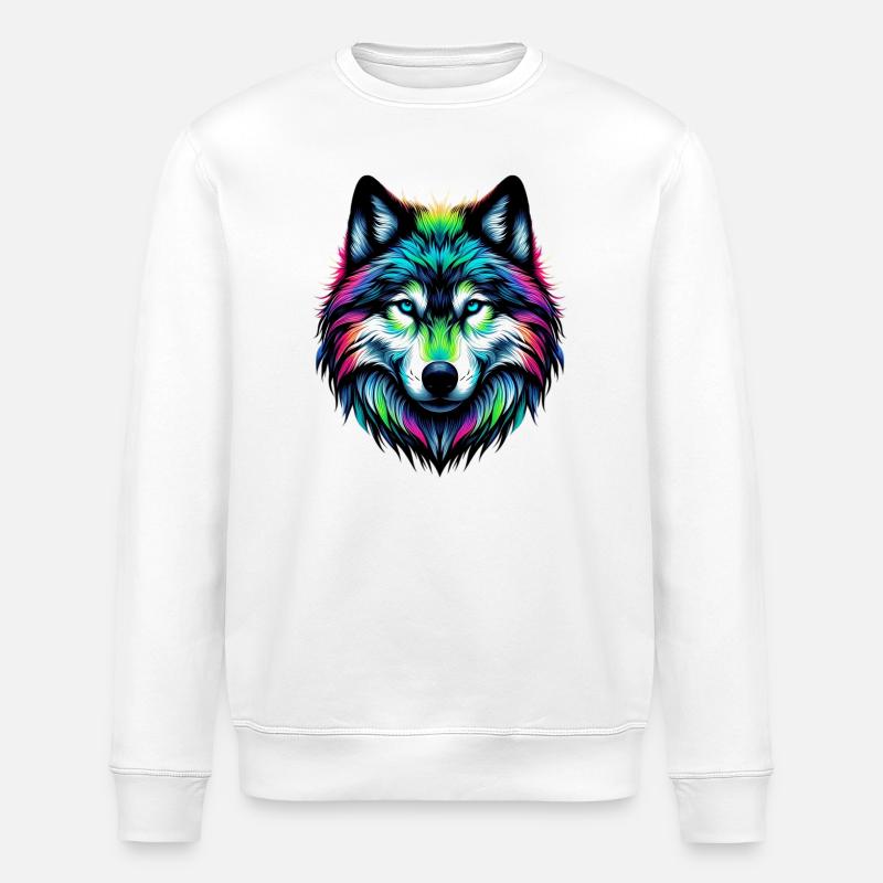 Wolf - Stanley/Stella ROLLER Unisex Organic Sweatshirt - white