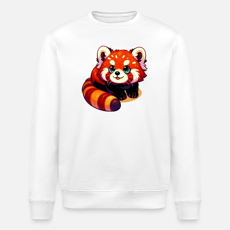 Kleiner Panda - Stanley/Stella Unisex Bio-Sweatshirt ROLLER - Weiß