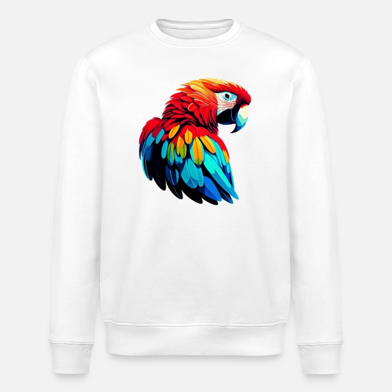 Papagei - Stanley/Stella Unisex Bio-Sweatshirt ROLLER - Weiß