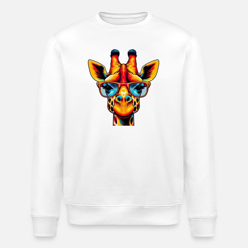 Giraffe - Stanley/Stella Unisex Bio-Sweatshirt ROLLER - Weiß