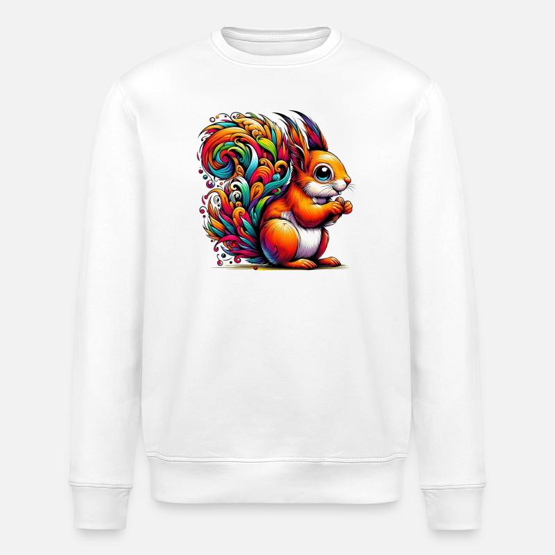 Eichhörnchen - Stanley/Stella Unisex Bio-Sweatshirt ROLLER - Weiß