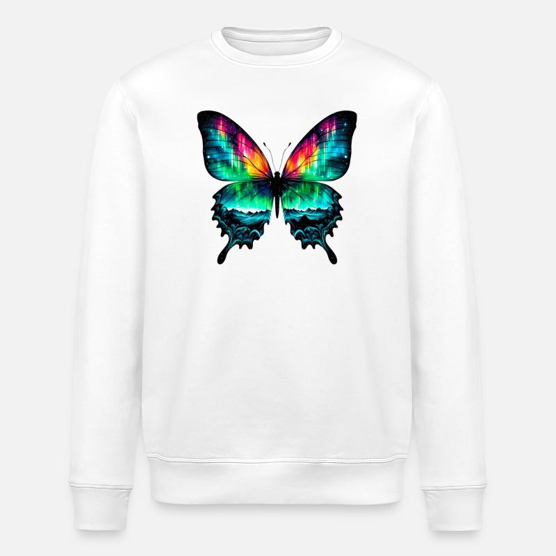 Schmetterling - Stanley/Stella Unisex Bio-Sweatshirt ROLLER - Weiß