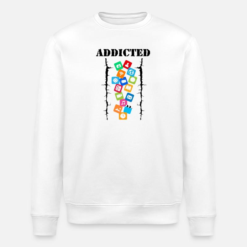 Addicted - Sweat bio ROLLER Stanley/Stella Unisexe - blanc