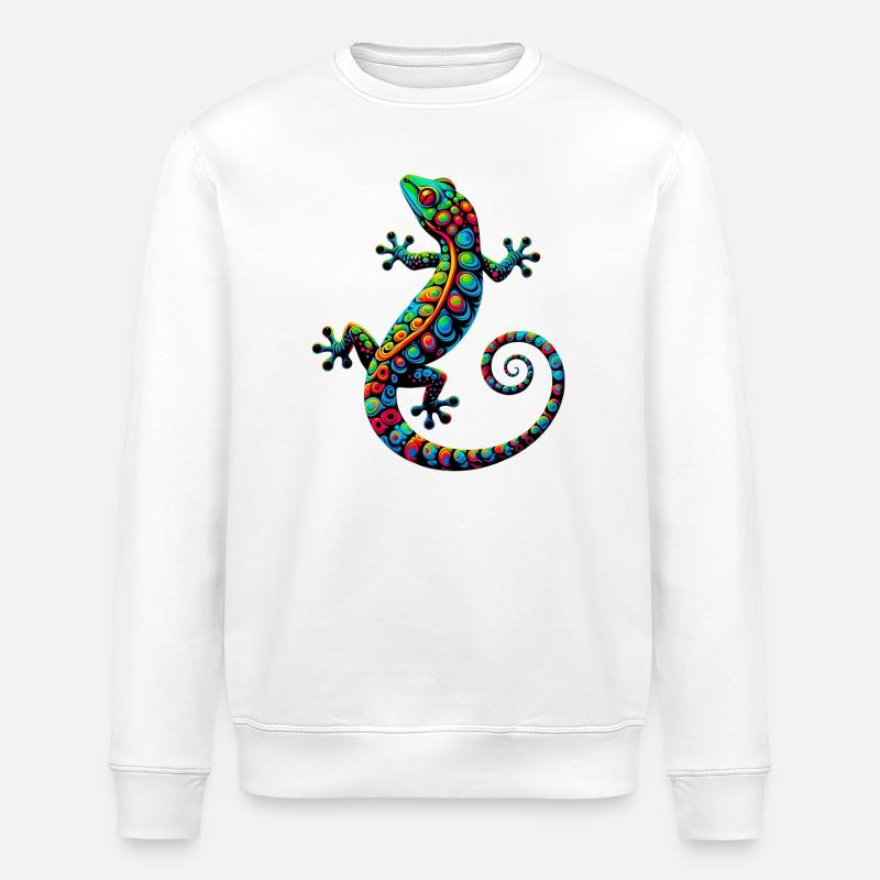 Gecko - Stanley/Stella ROLLER Unisex Organic Sweatshirt - white