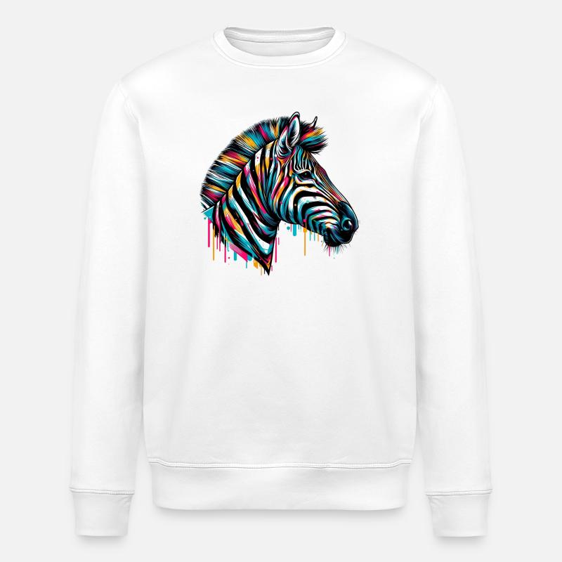 Zebra - Stanley/Stella Unisex Bio-Sweatshirt ROLLER - Weiß