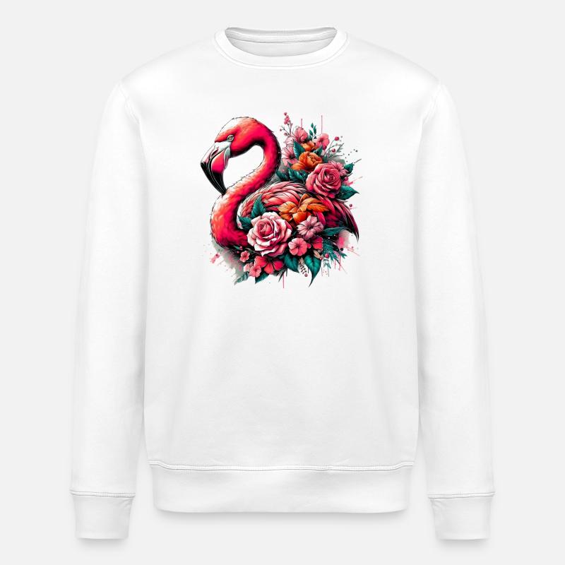 Flamant - Sweat bio ROLLER Stanley/Stella Unisexe - blanc