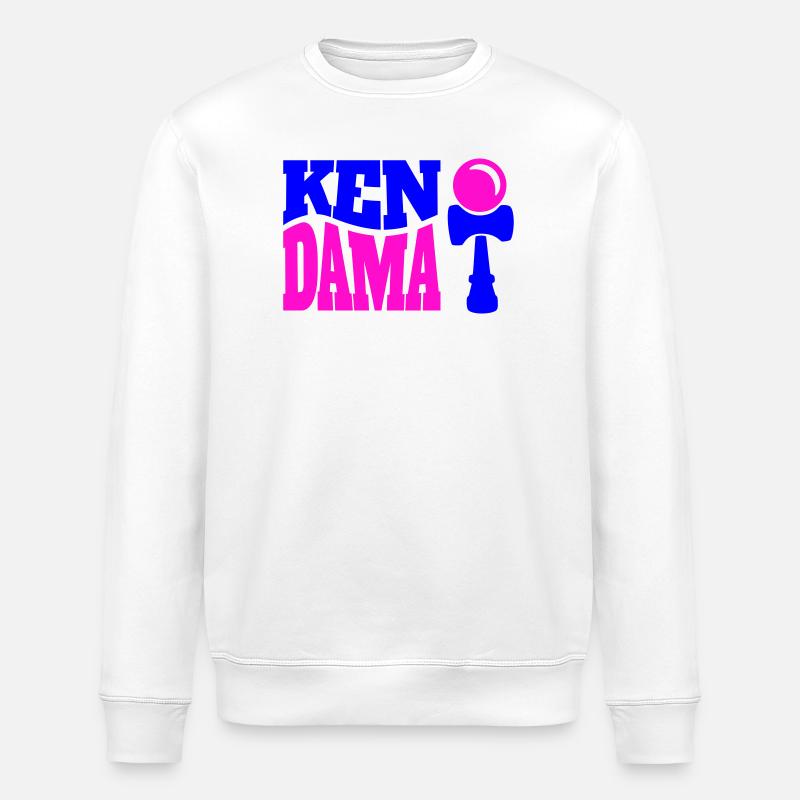Kendama (2-Farbig) v2 - Stanley/Stella Unisex Bio-Sweatshirt ROLLER - Weiß