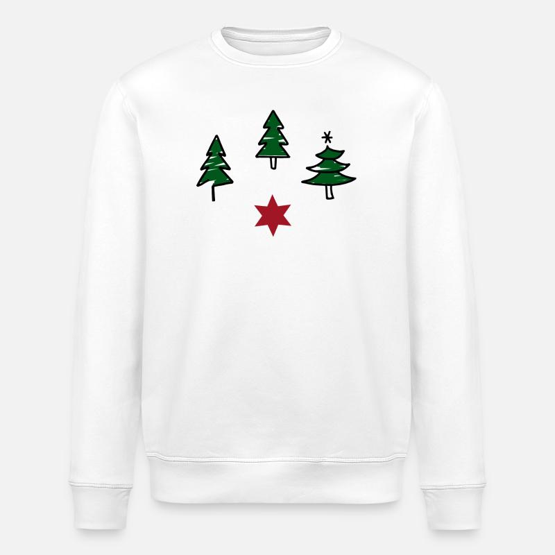 Design pour Noël - Sweat bio ROLLER Stanley/Stella Unisexe - blanc