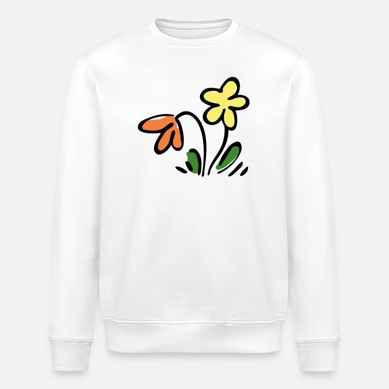 Blumen - Stanley/Stella Unisex Bio-Sweatshirt ROLLER - Weiß