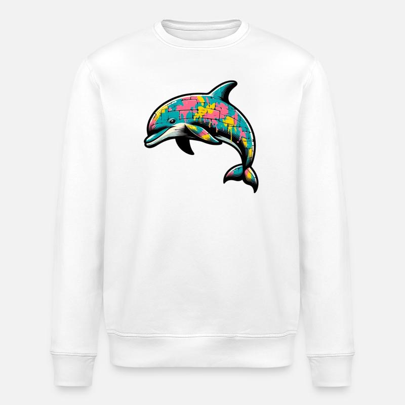 Delfin - Stanley/Stella Unisex Bio-Sweatshirt ROLLER - Weiß