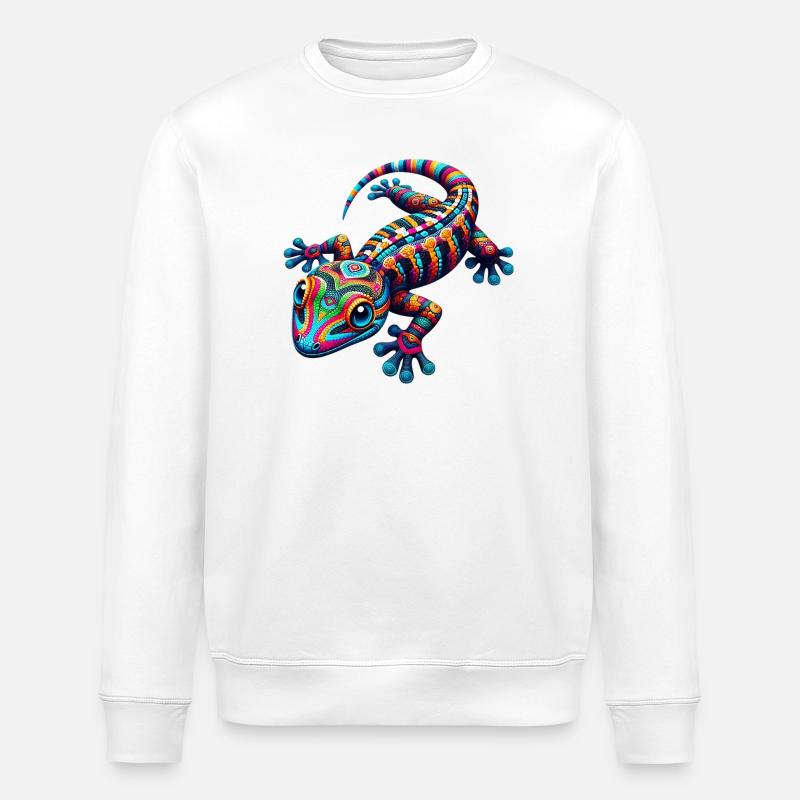 Gecko - Stanley/Stella Unisex Bio-Sweatshirt ROLLER - Weiß