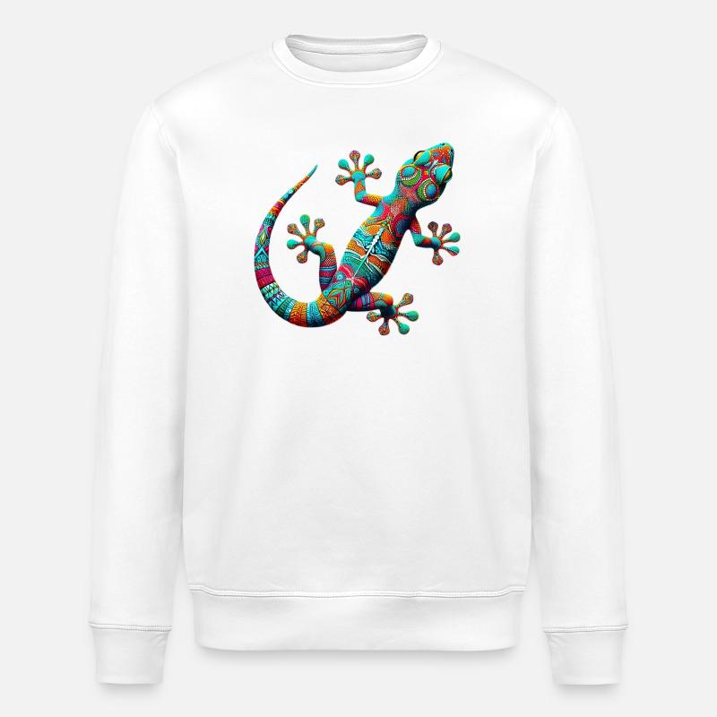 Gecko - Stanley/Stella ROLLER Unisex Organic Sweatshirt - white